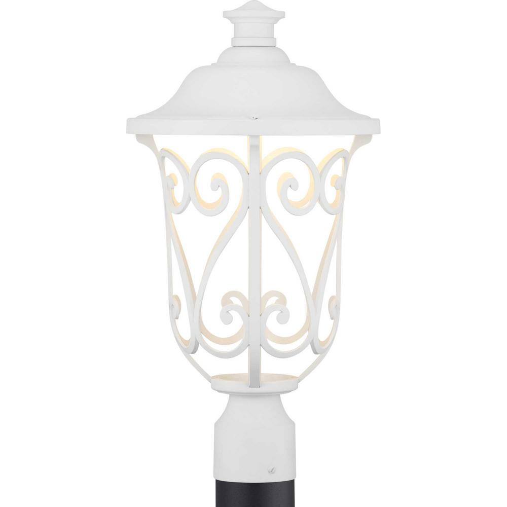 Progress Lighting Leawood LED Collection 1-Light White Transitional Outdoor Post Lantern Light P540037-030-30