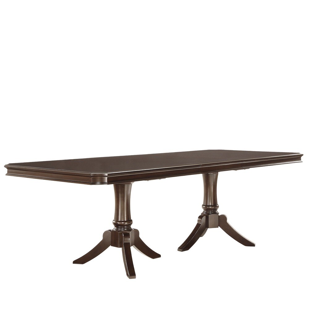 LaSalle Espresso Pedestal Extending Dining Table by iNSPIRE Q Classic   Extendable Dining Table