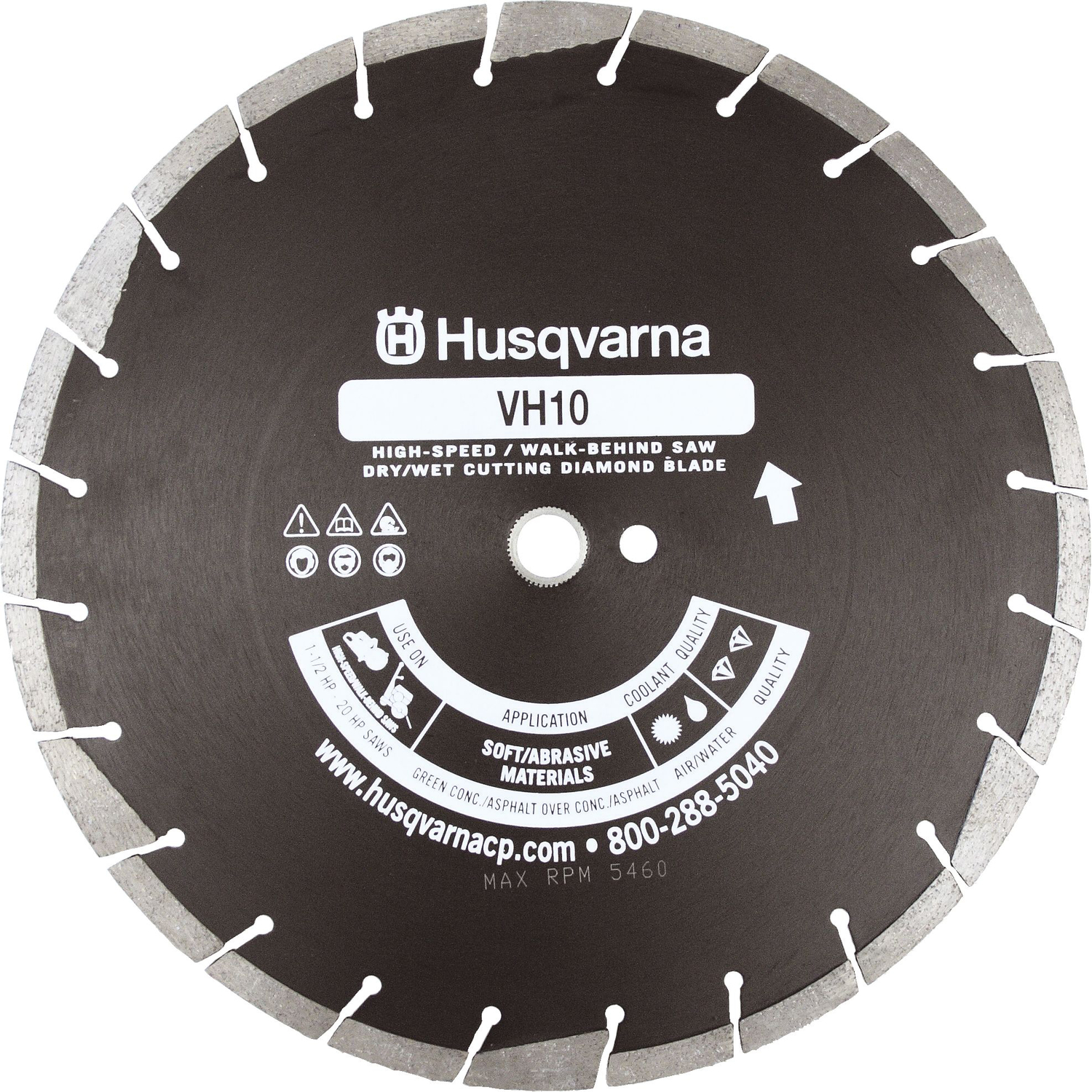 Husqvarna 14 in. D X 1 in. VH10 Diamond Segmented Rim Circular Saw Blade 24 teeth 1 pk