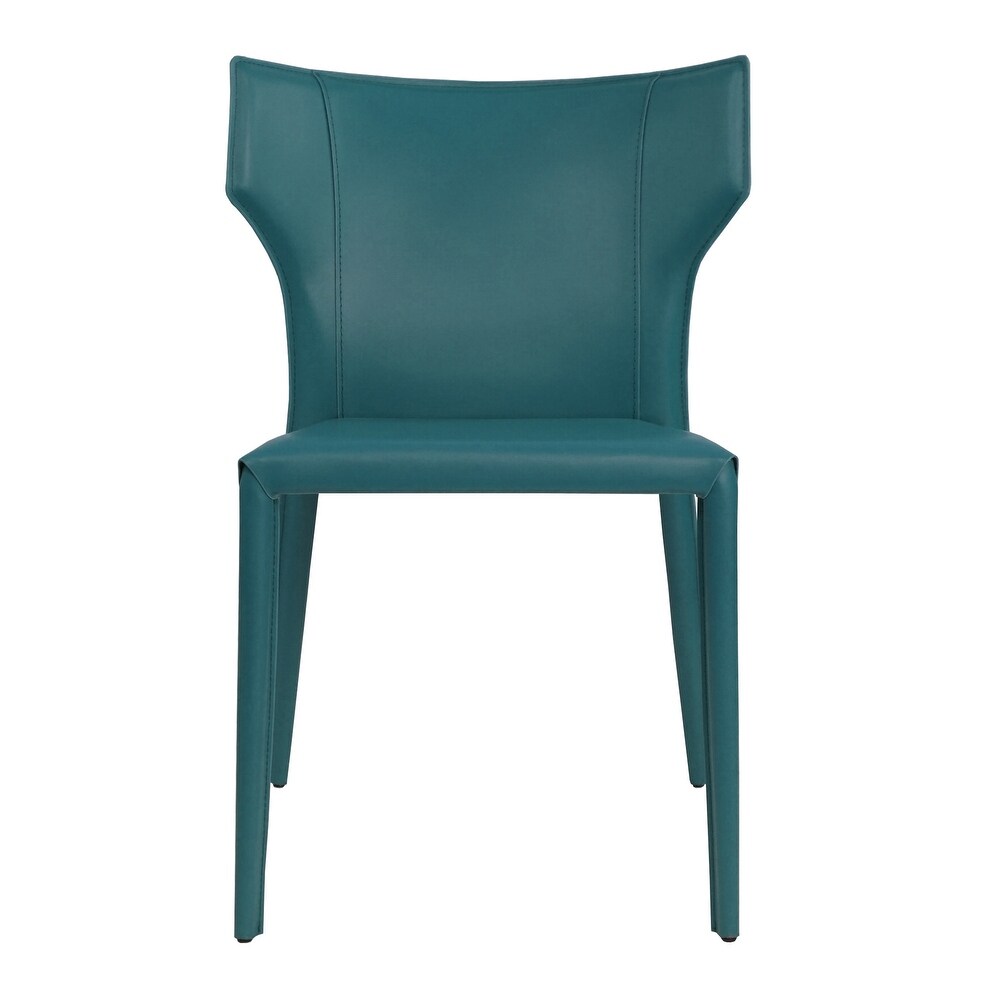 Adoro (Single) Mid century Modern Wingback Leather Stackable Dining Chair