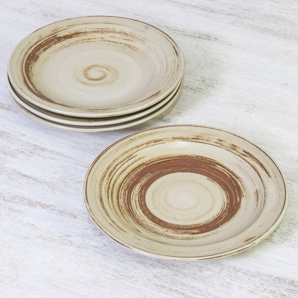 Handmade Typhoon Ceramic dinner plates (Thailand)