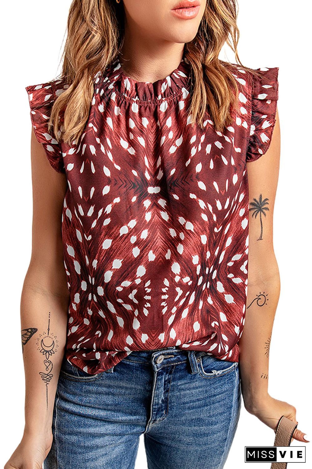 All Over Print Flutter Tank Top