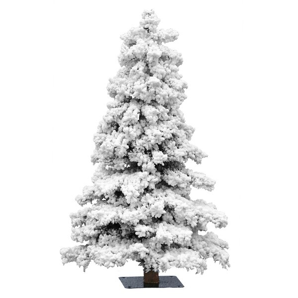 Vickerman 7' Flocked Spruce Artificial Christmas Tree，Unlit