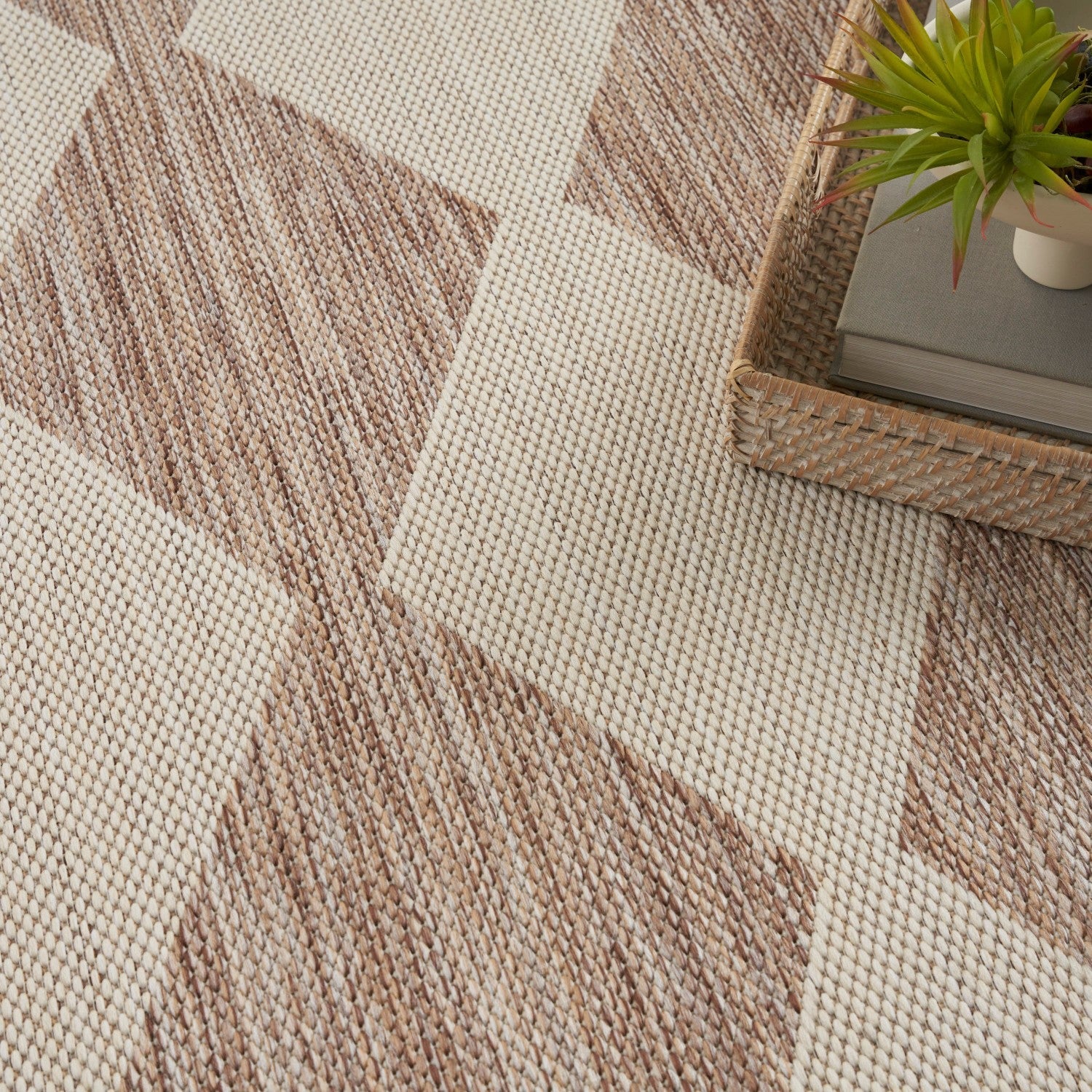 Positano Indoor/Outdoor Beige Geometric Rug