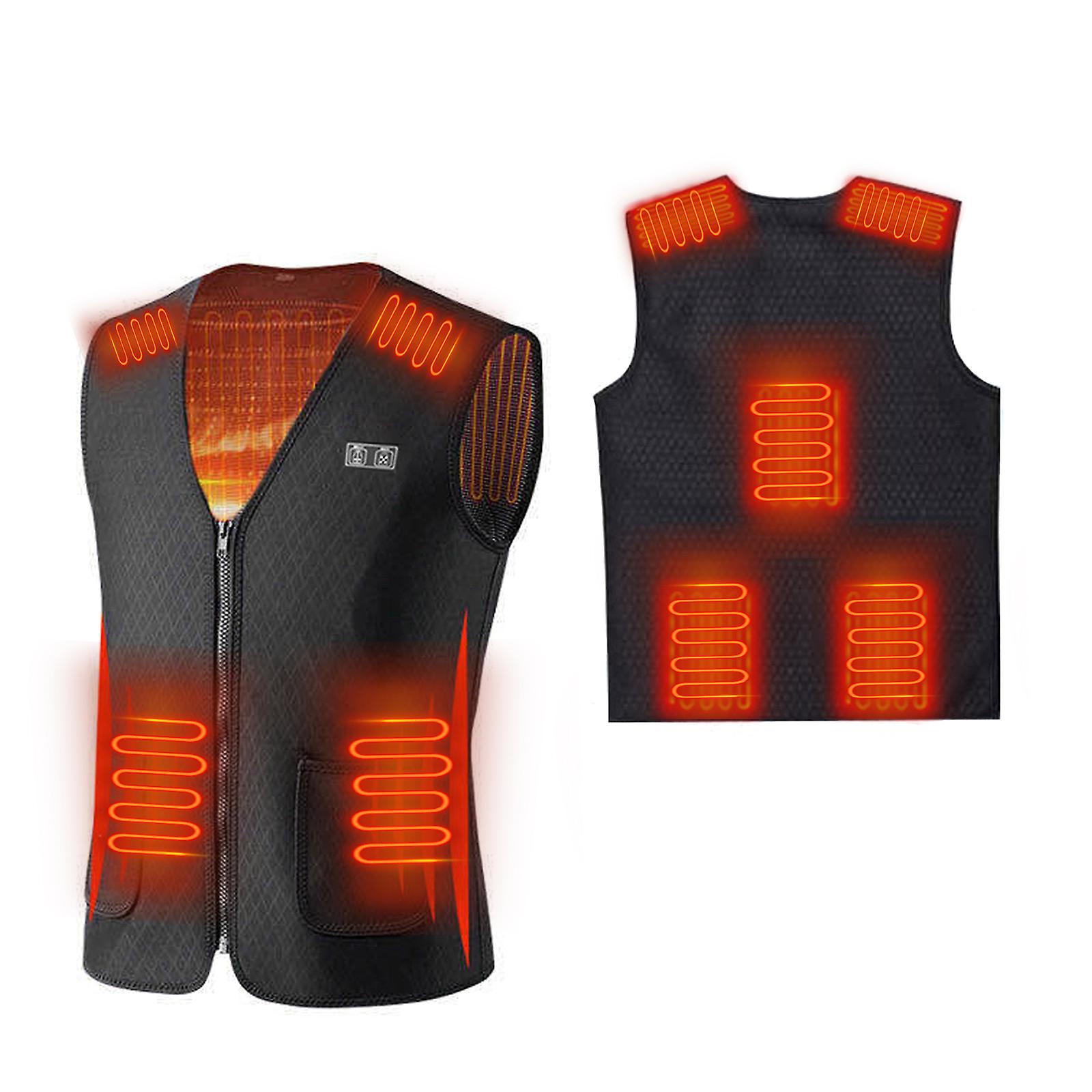 Winter Outdoor Electric Heated Vest Electric Self-heating Vest Warm And Warm Waist Protections Middle Aged And Old People Men's And Women's Clothes Th