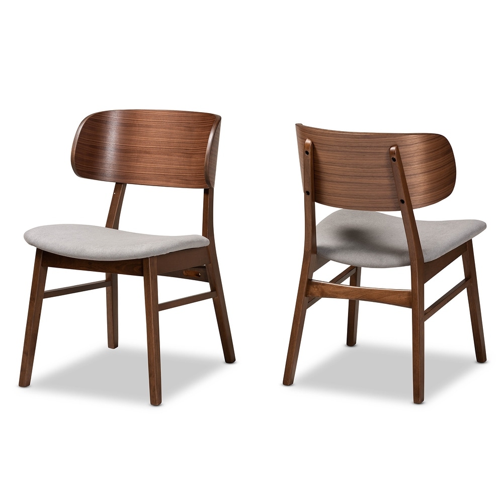 Alston Mid Century Modern Wood Dining Chair Set (2PCs)