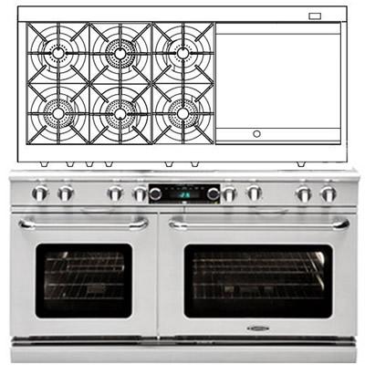 Capital 60-inch Freestanding Dual-Fuel Range CSB606GG-L