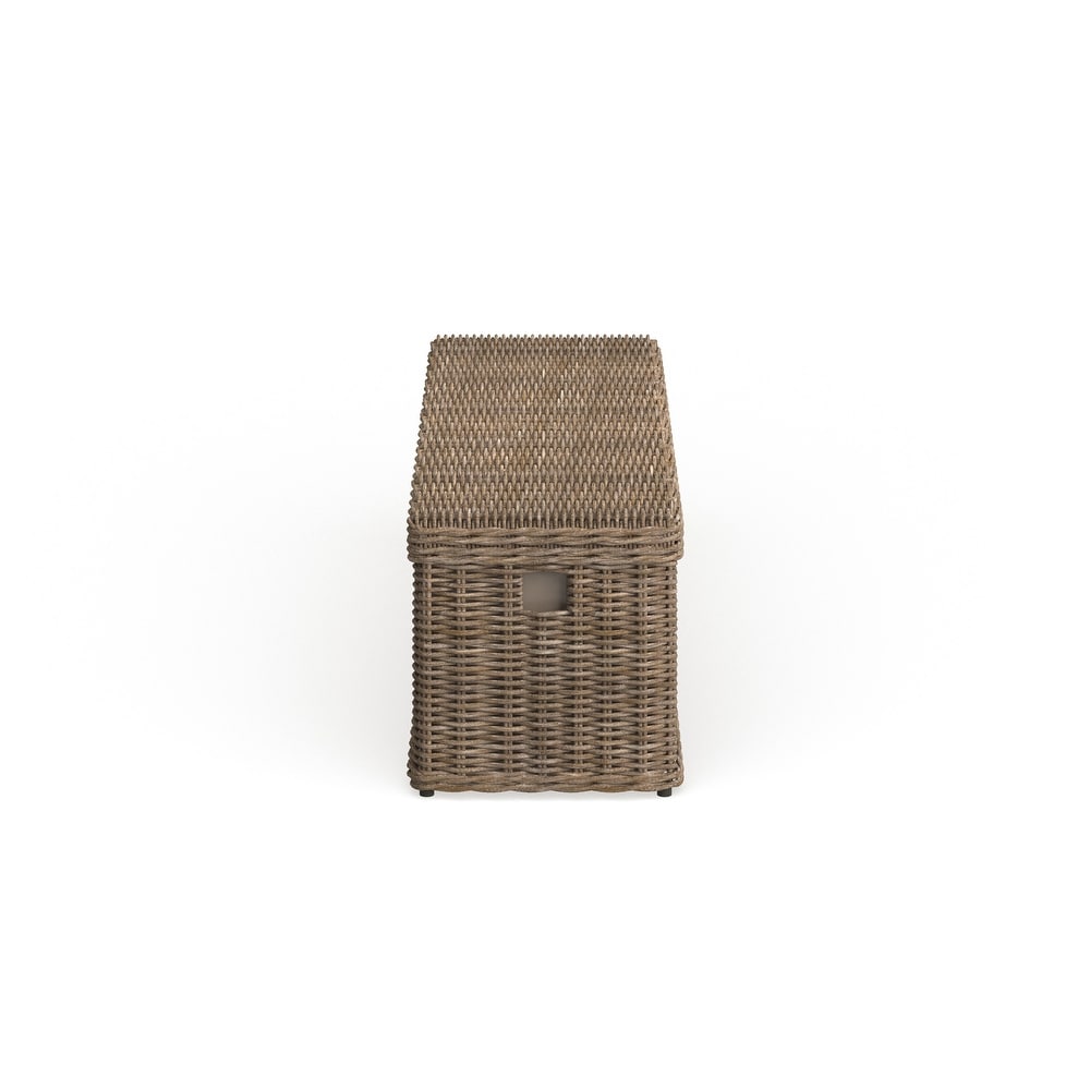 SAFAVIEH Caius Grey Natural Rattan Storage Trunk   63\