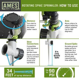 Ames Pulsating Spike Style Sprinkler System 20216500