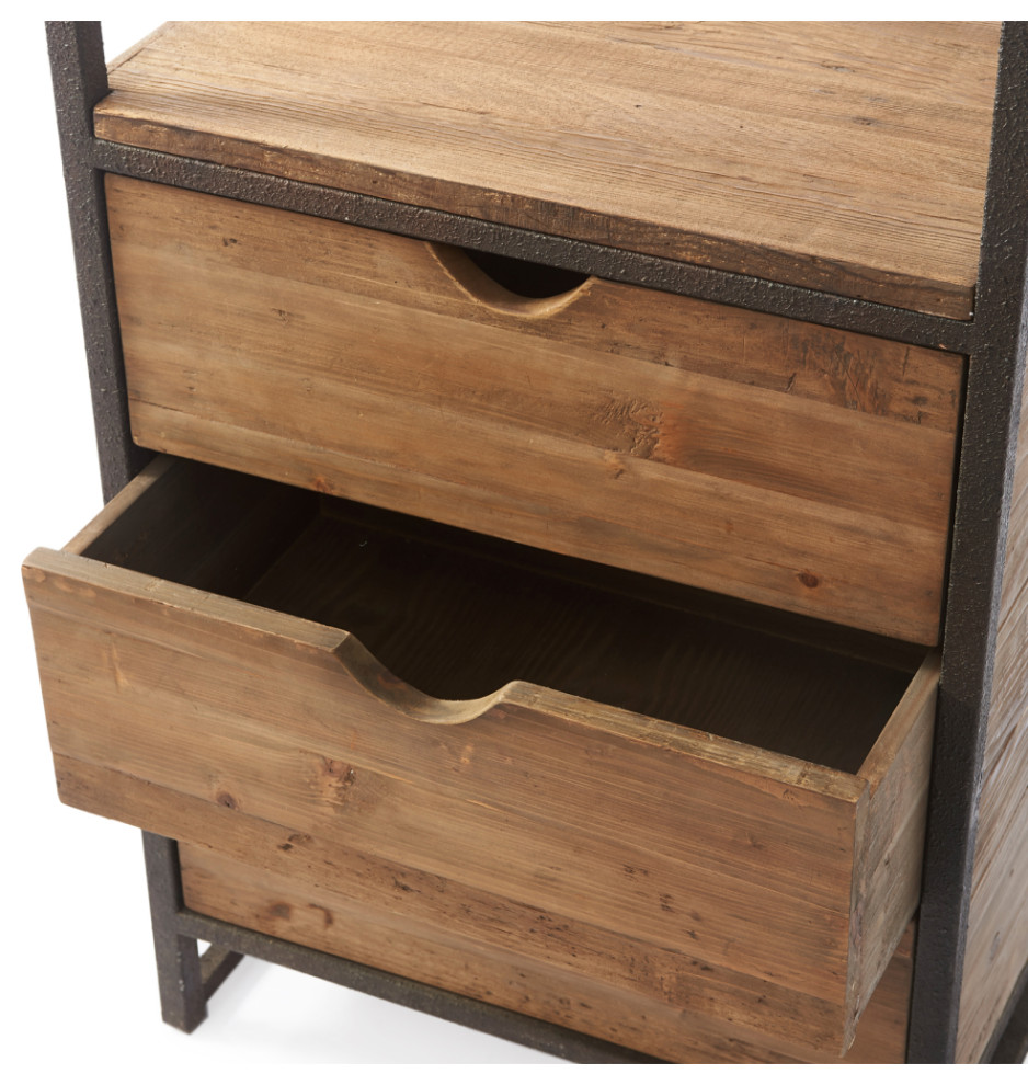 Industrial Wooden Bookcase  Rivi√®ra Maison Shelter Island   Industrial   Bookcases   by Oroa   Distinctive Furniture  Houzz