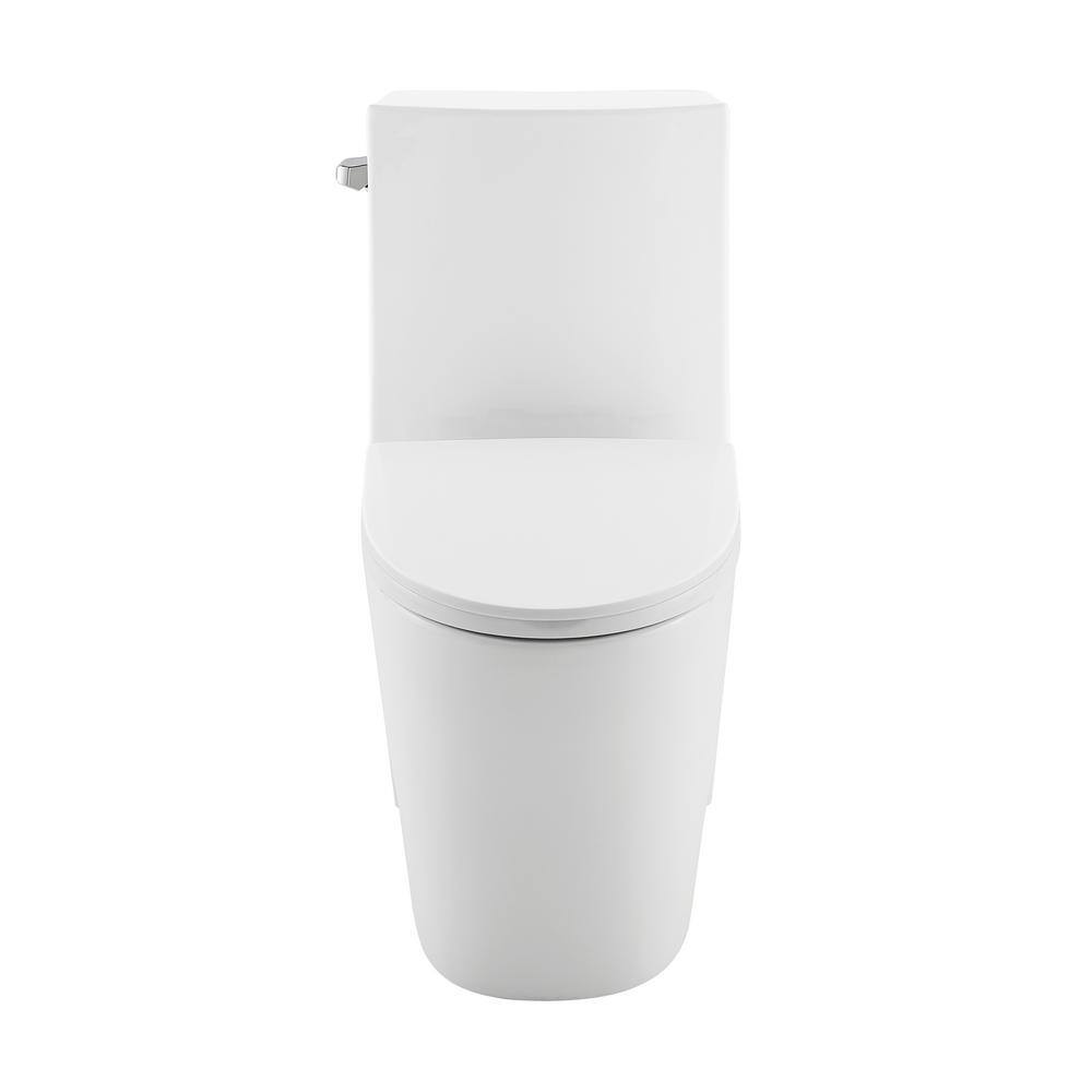 Swiss Madison St. Tropez 1-Piece 1.28 GPF Single Flush Elongated Toilet in White Seat Included SM-1T253