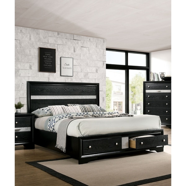 Furniture of America Manzini 3-piece Bed， Nightstand and Dresser Set - - 30374688