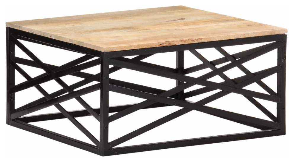 vidaXL Coffee Table End Sofa Table Living Room Furniture Solid Wood Acacia   Industrial   Coffee Tables   by vidaXL LLC  Houzz