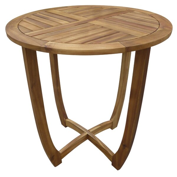 Coronado Outdoor Round Acacia Wood Accent Table (Table Only) by Christopher Knight Home