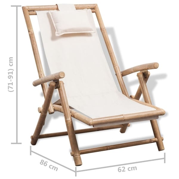 vidaXL Outdoor Deck Chair Bamboo