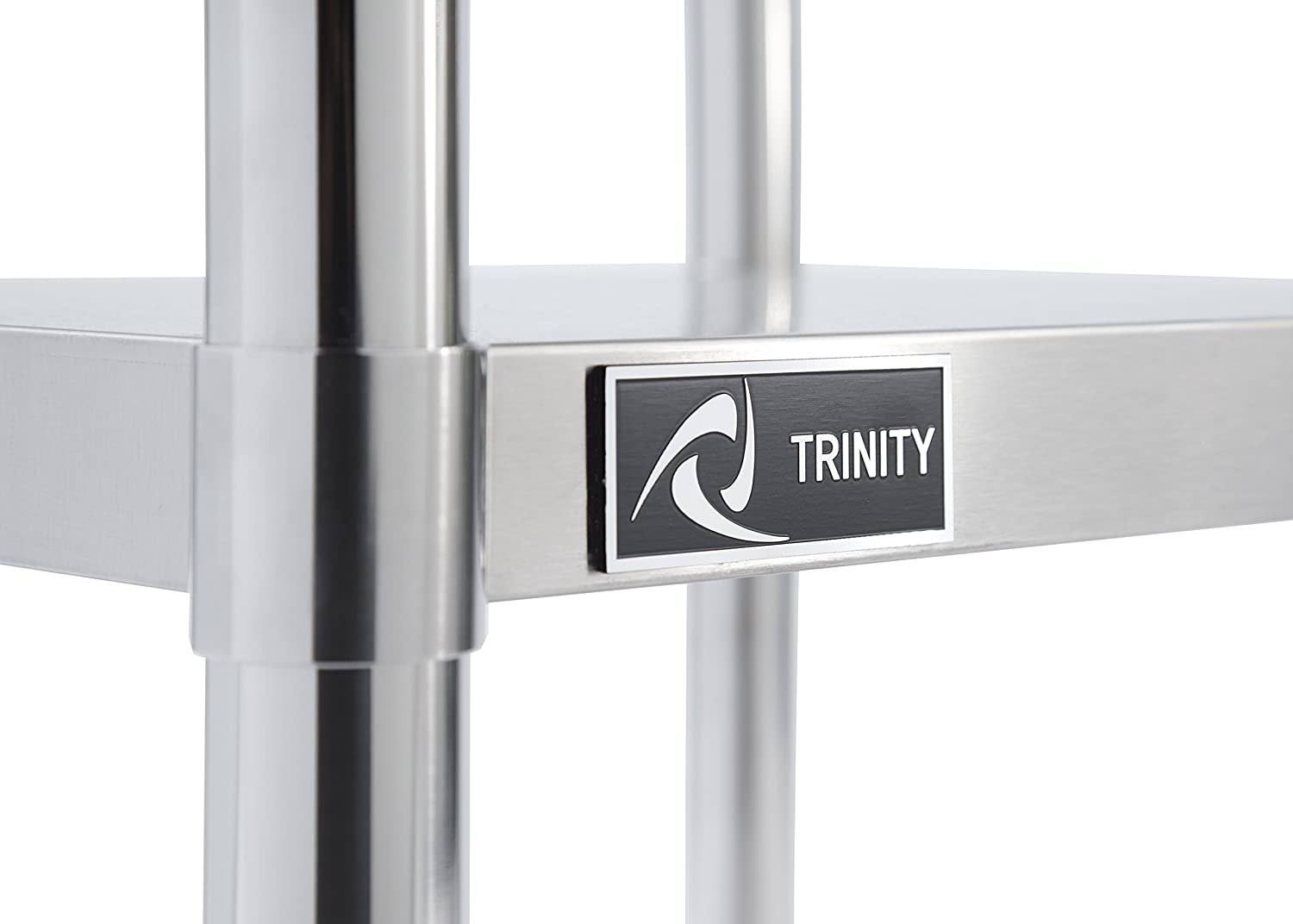 TRINITY TLS-1901 EcoStorage NSF Certified Stainless Steel Table， 24 Inch