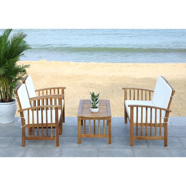 SAFAVIEH Outdoor Rocklin 4piece Conversation Patio Set