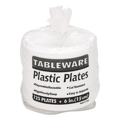 TABLEMATE PRODUCTS  CO. TBL6644WH Plastic Dinnerwa...