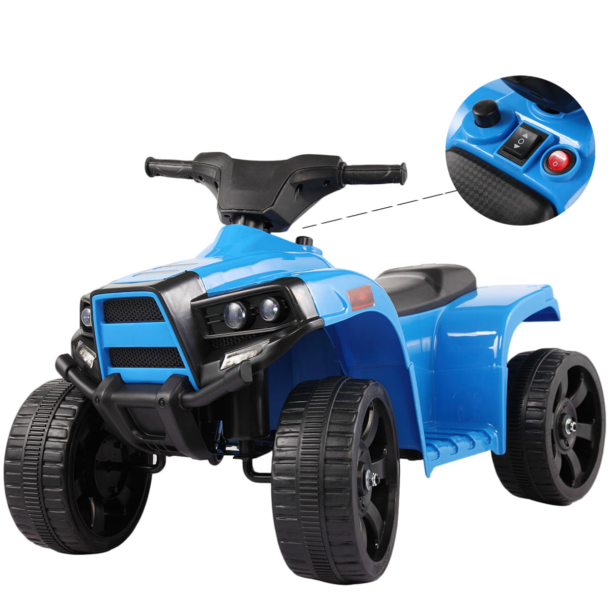 Kids Ride On ATV, 6V Electric Ride On Toy Car, 4 Wheeler for Kids Age 1-2.5, Rechargeable Battery Quad Bike for Boys/Girls, Blue