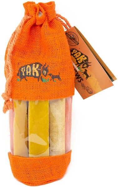 Yak9 Chews Tumeric Yak Chew Dog Treats， 5 count， X-Small