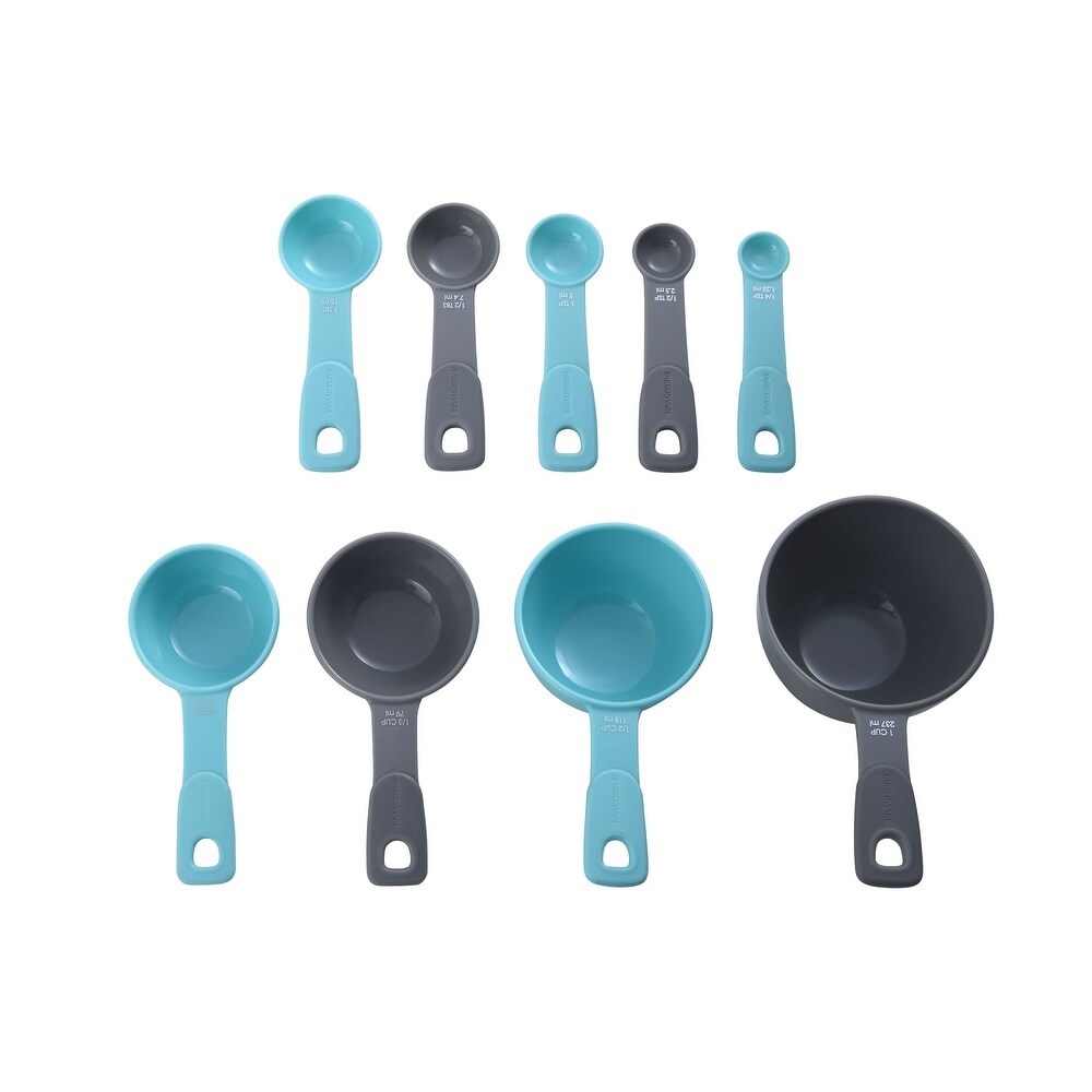 Farberware Measuring Cups and Spoons Set  9 Piece   Aqua Gray   7\