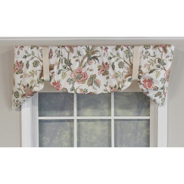 Gianna Suspender 3in Rod Pocket Ribbon Tie Window Valance 50in X 17in By Rlf Home