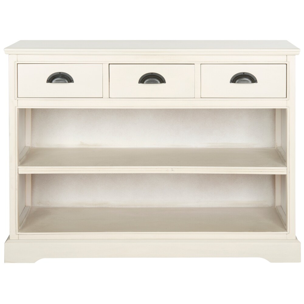 SAFAVIEH Prudence White Storage Bookshelf Unit   39.4\