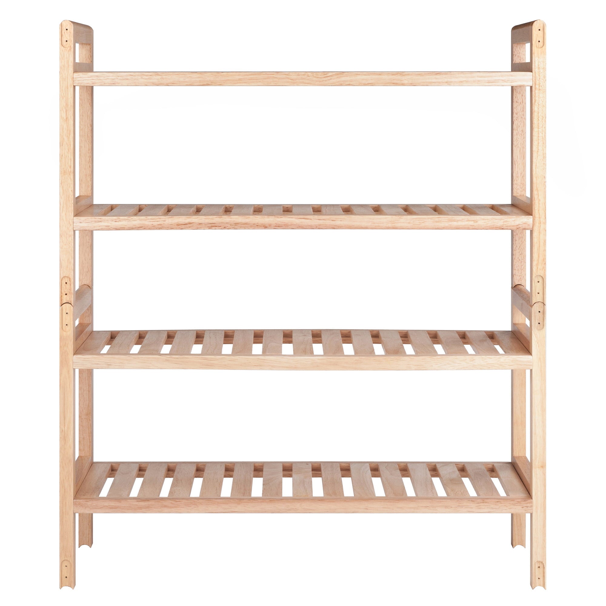 Winsome Wood Mercury 2-Piece Stackable Shoe Rack， Natural Finish