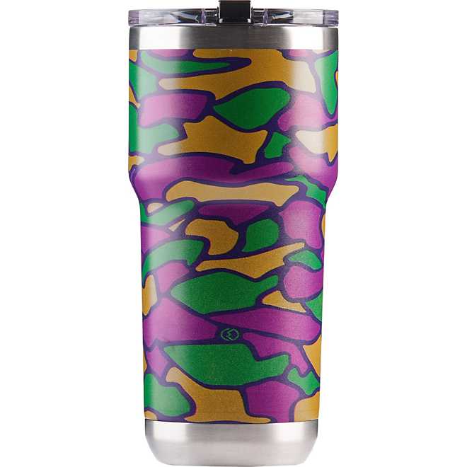 Magellan Outdoors Mardi Gras 20oz Throwback Tumbler with Lid