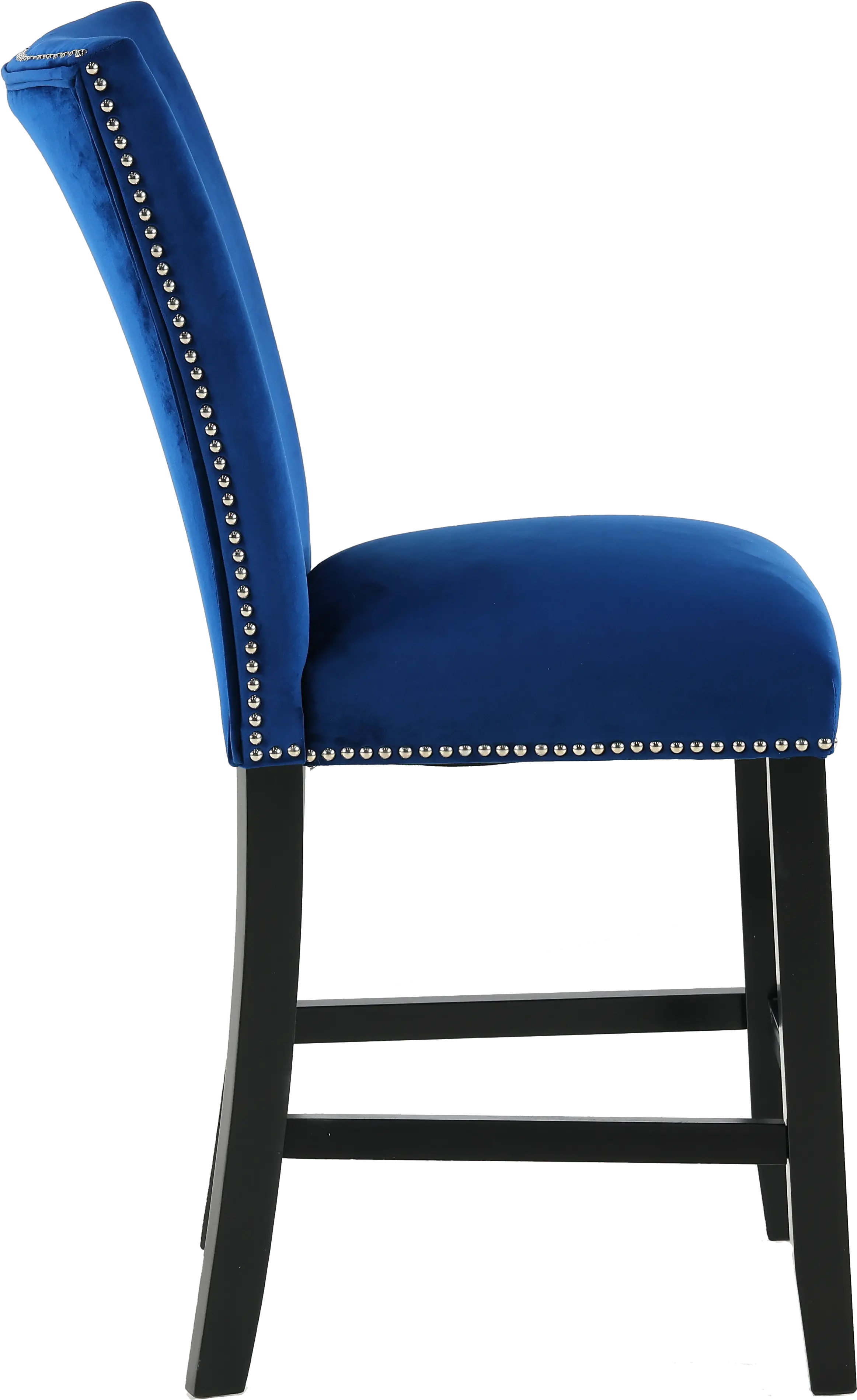 Camila Blue Velvet Counter Height Stool