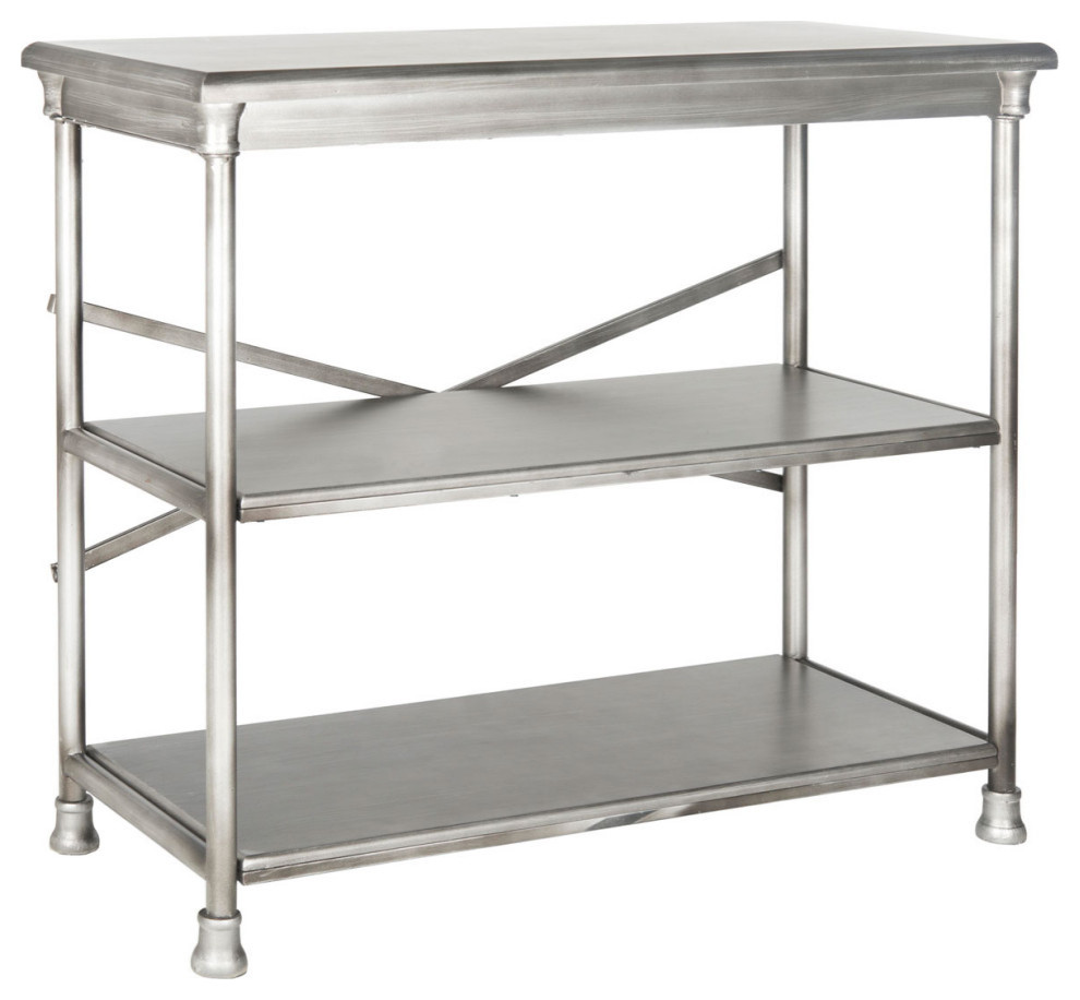 Suzette Medium Bookcase Dark Silver   Modern   Bookcases   by Virgil Stanis Design  Houzz