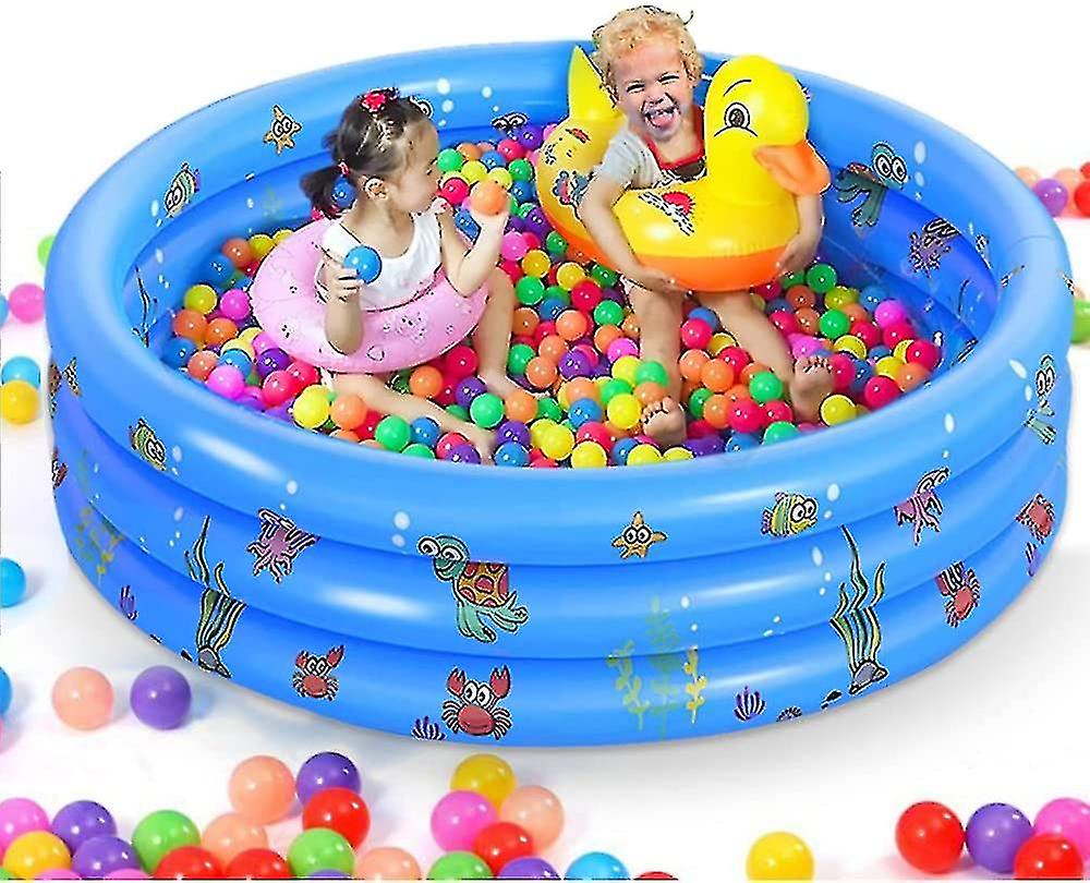 Inflatable Swimming Pool Inflatable Bathtub Children's Inflatable Pool Thickened Cartoon Round Inflatable Pool (100cm) Garden Inflatable Pool