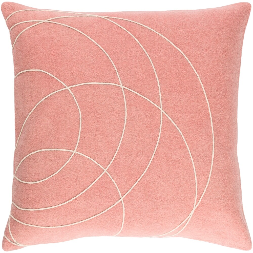 Decorative Liana Mauve Throw Pillow Cover (20 x 20)