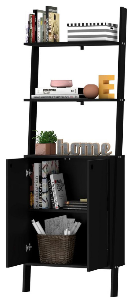 Cooper Ladder Display Cabinet  Black   Accent Chests And Cabinets   by Timeout PRO  Houzz