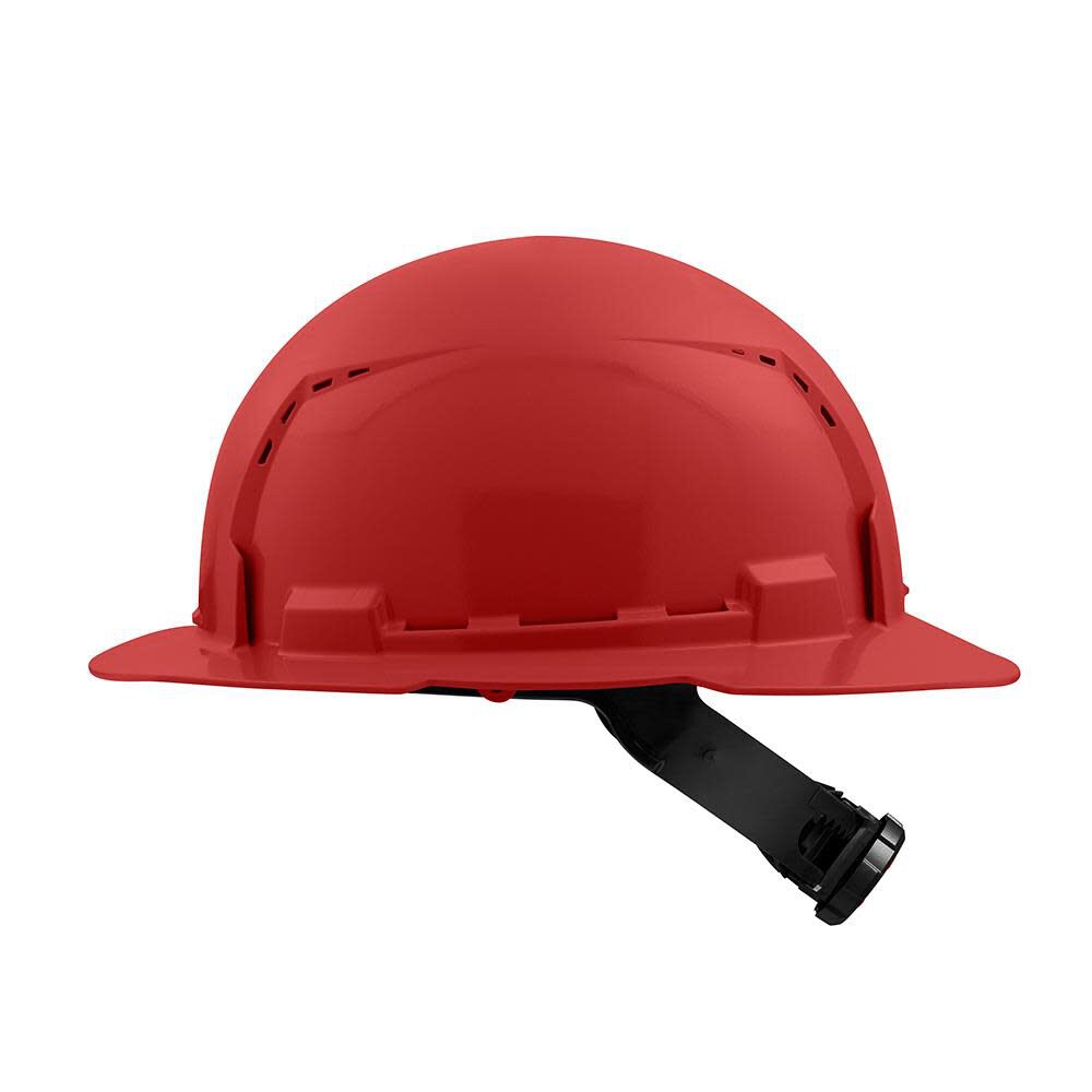 MW Red Full Brim Vented Hard Hat with 4pt Ratcheting Suspension Type 1 Class C 48-73-1209 from MW