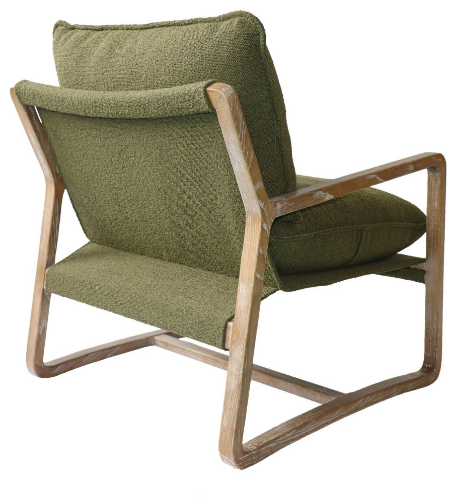 Hunter Club Chair   Moss Boucle   Midcentury   Armchairs And Accent Chairs   by LH Imports  Houzz