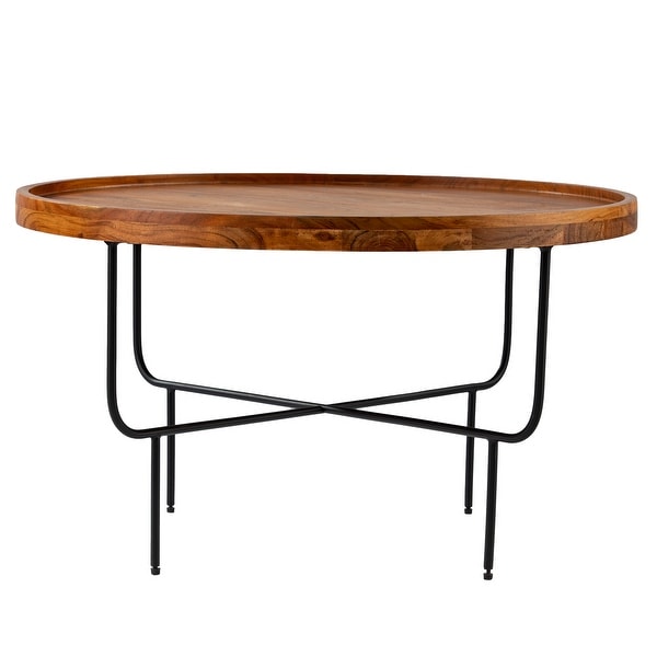 SEI Furniture Marisong Solid Acacia Wood Round Coffee Table