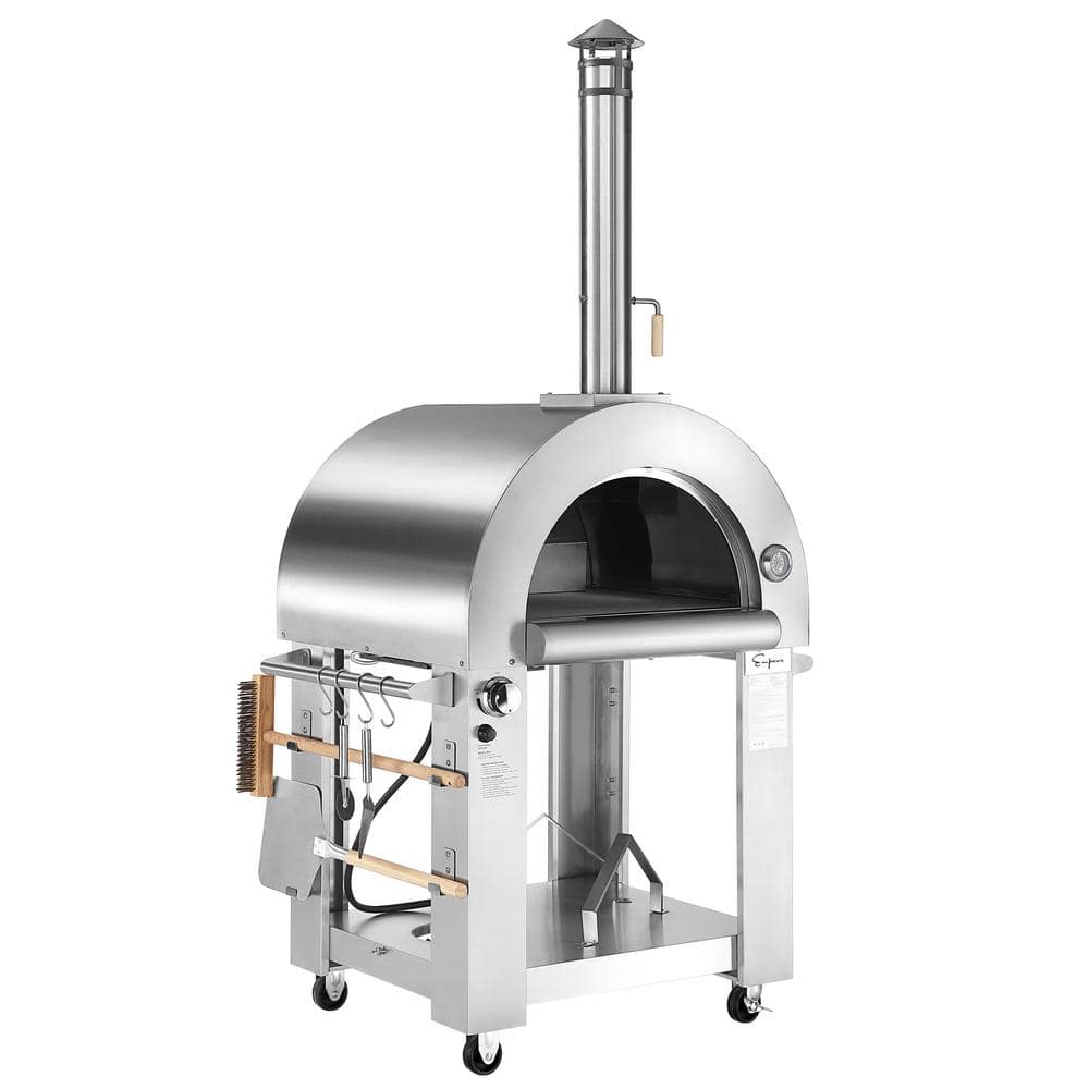 Empava Propane Tank Burning Outdoor Pizza Oven with Accessories in Stainless Steel EMPV-PG03