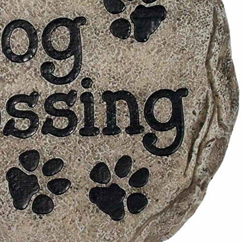 SPOONTIQUES 13341 9 STEPPING STONE  DOG CROSSING