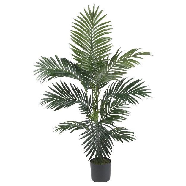 4ft Artificial Kentia Palm Silk Tree In Pot Nearly Natural