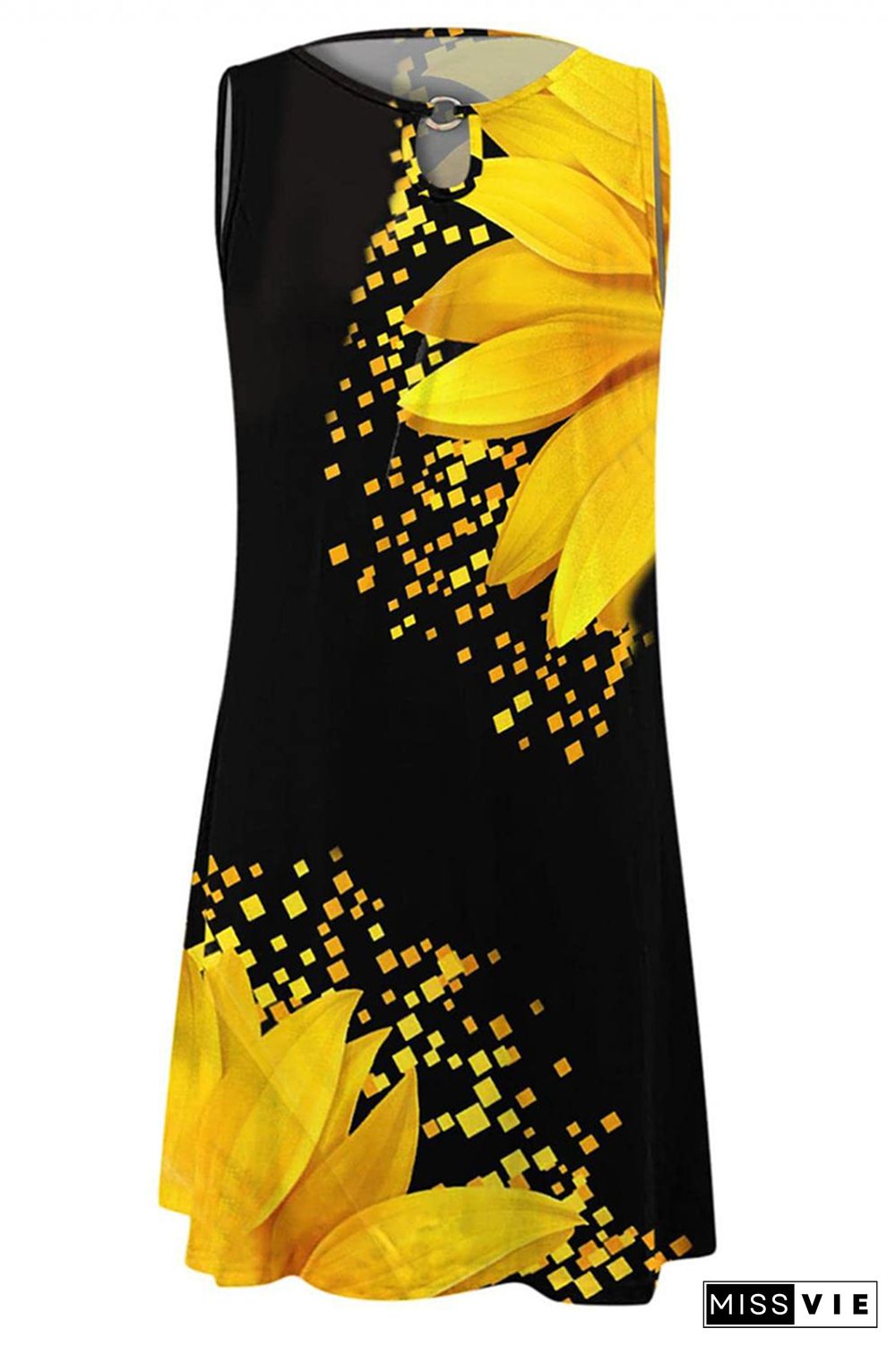 Printed Women Sleeveless Tank Dress Wholesale