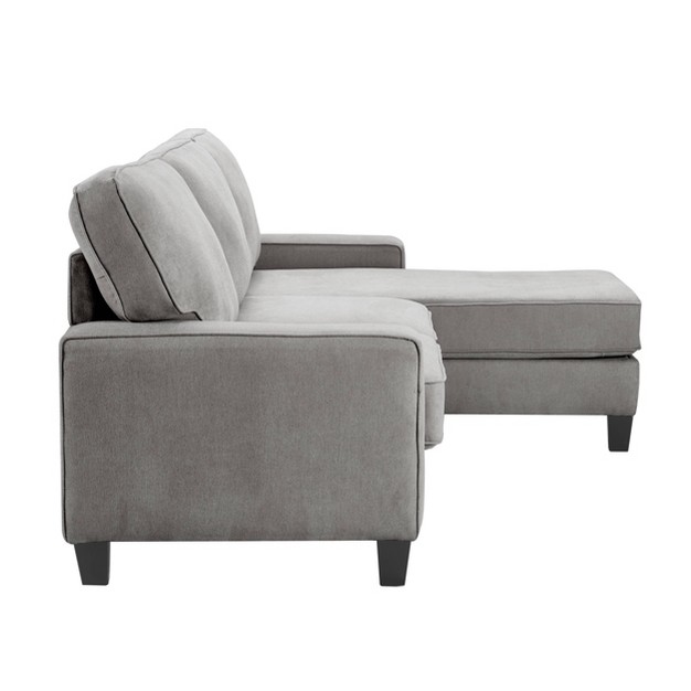 Palisades Reversible Small Space Sectional With Storage Soft Gray Serta