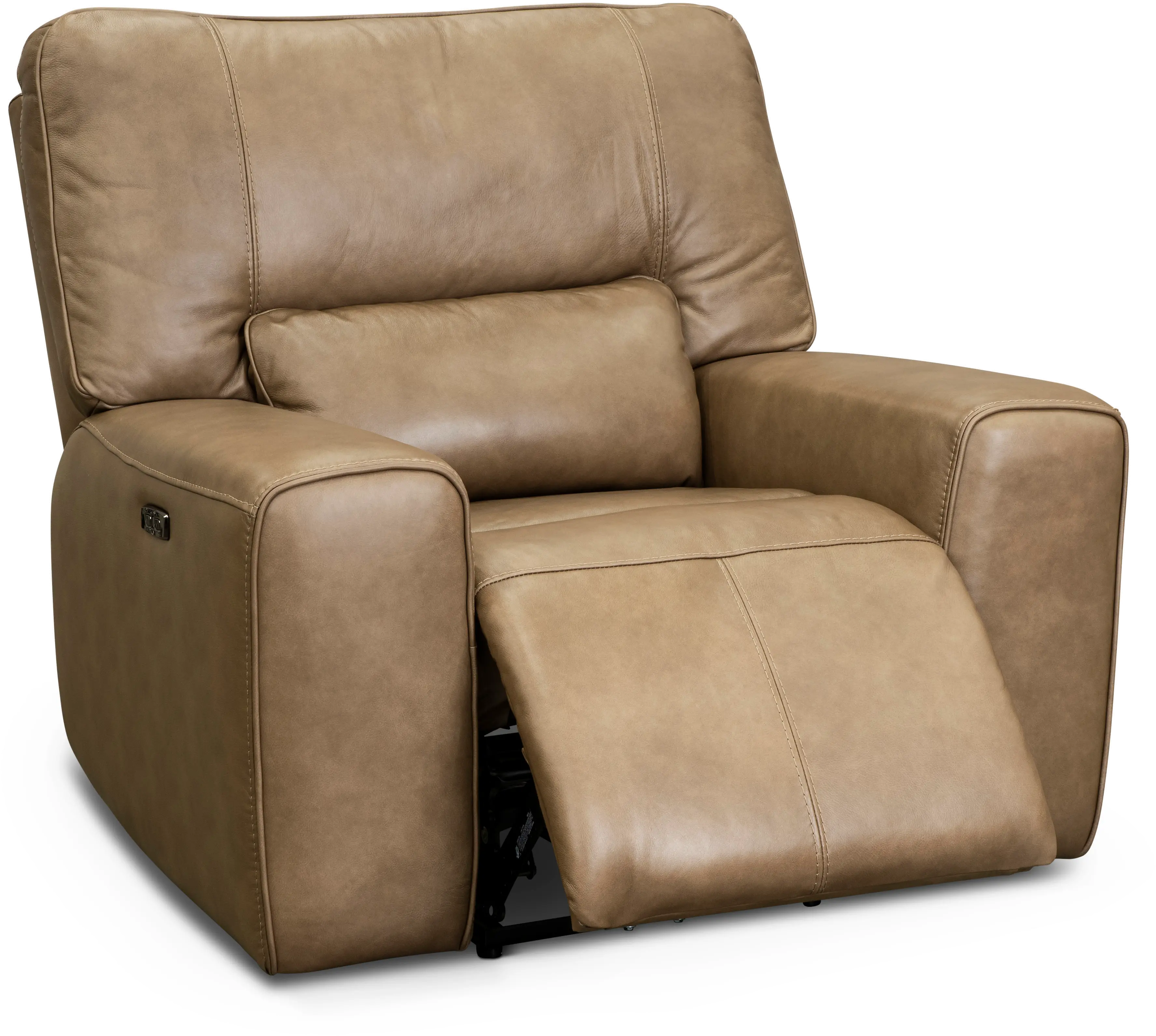 Zero Gravity Saddle Brown Leather Power Recliner