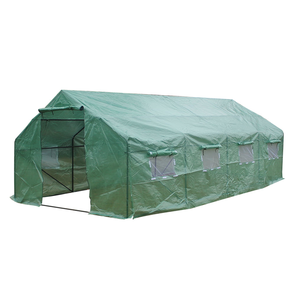 Carevas 20′x10′x7′-B Heavy Duty Greenhouse Plant Gardening Spiked Greenhouse Tent