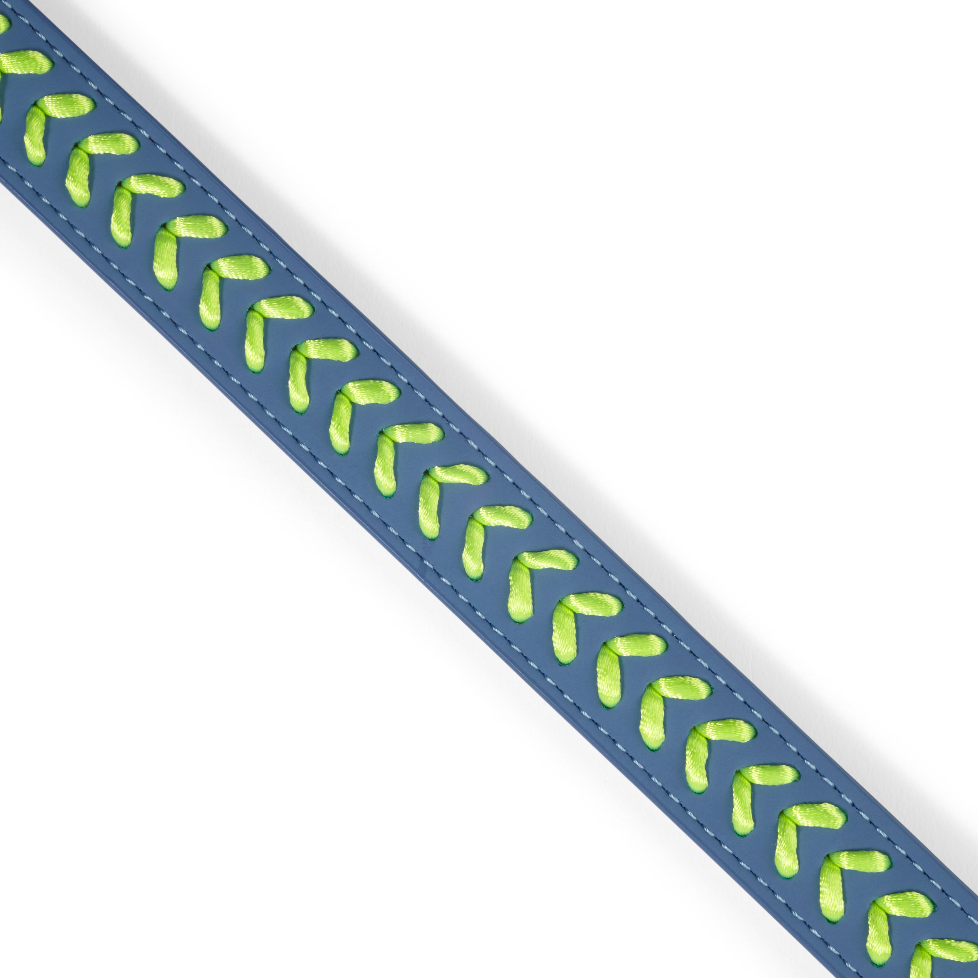 YOULY The Extrovert Blue  Rainbow Braided Dog Collar， Small