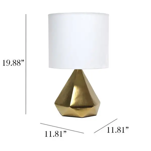 Simple Designs Solid Pyramid Table Lamp