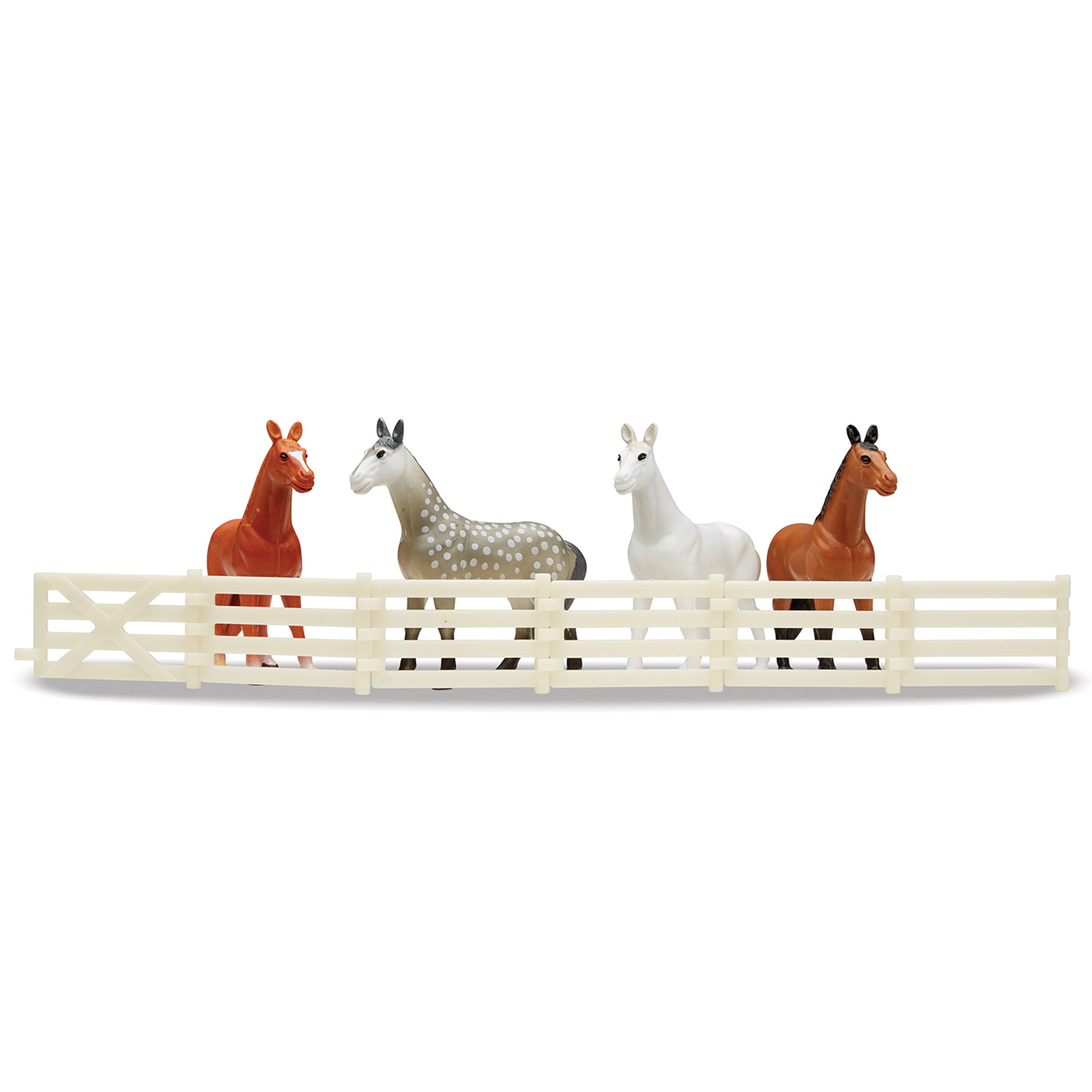 Melissa and Doug Round the Ranch Horse Activity Rug (39 x 36 inches) With 4 Play Horses and Folding Fence
