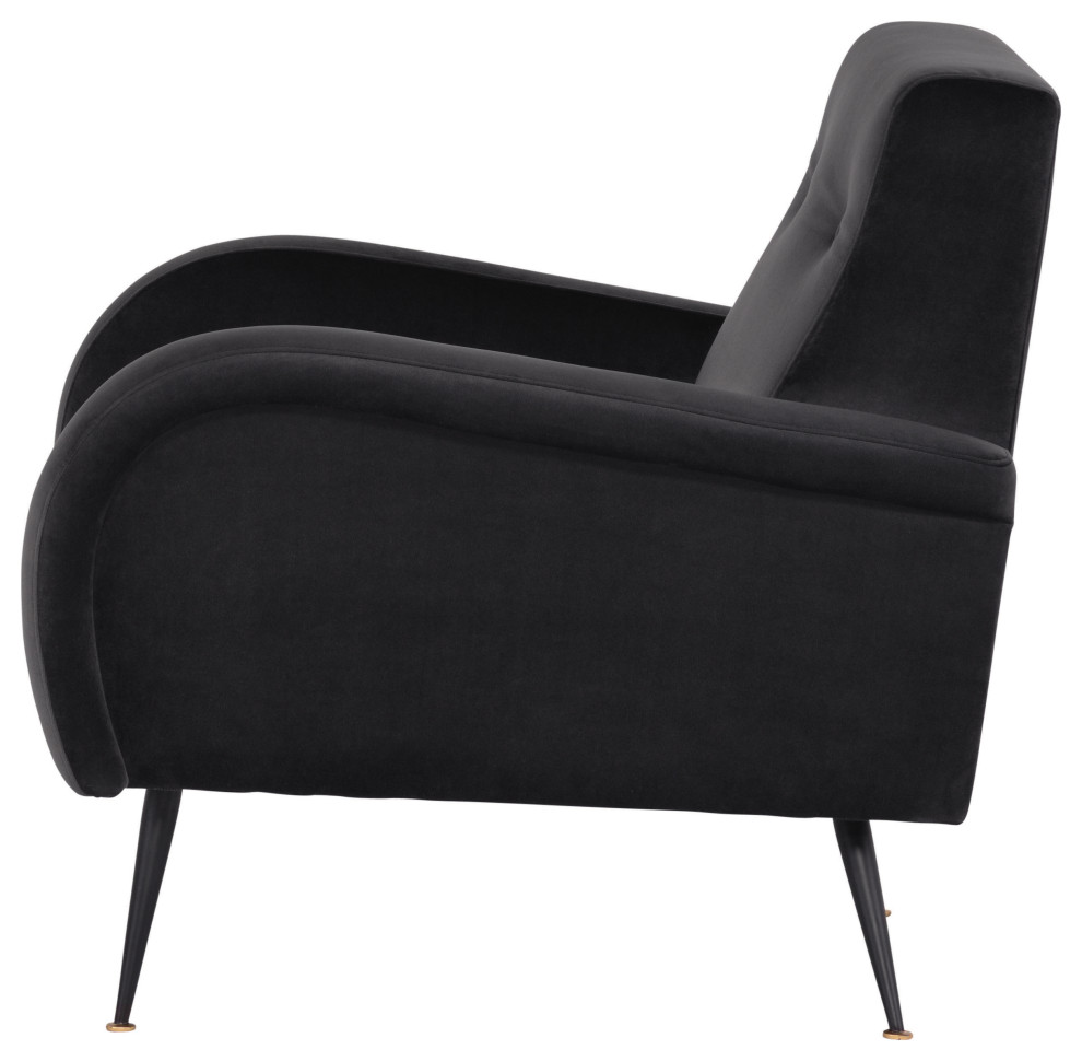 Hugo Shadow Gray Occasional Chair   Midcentury   Armchairs And Accent Chairs   by Nuevo  Houzz