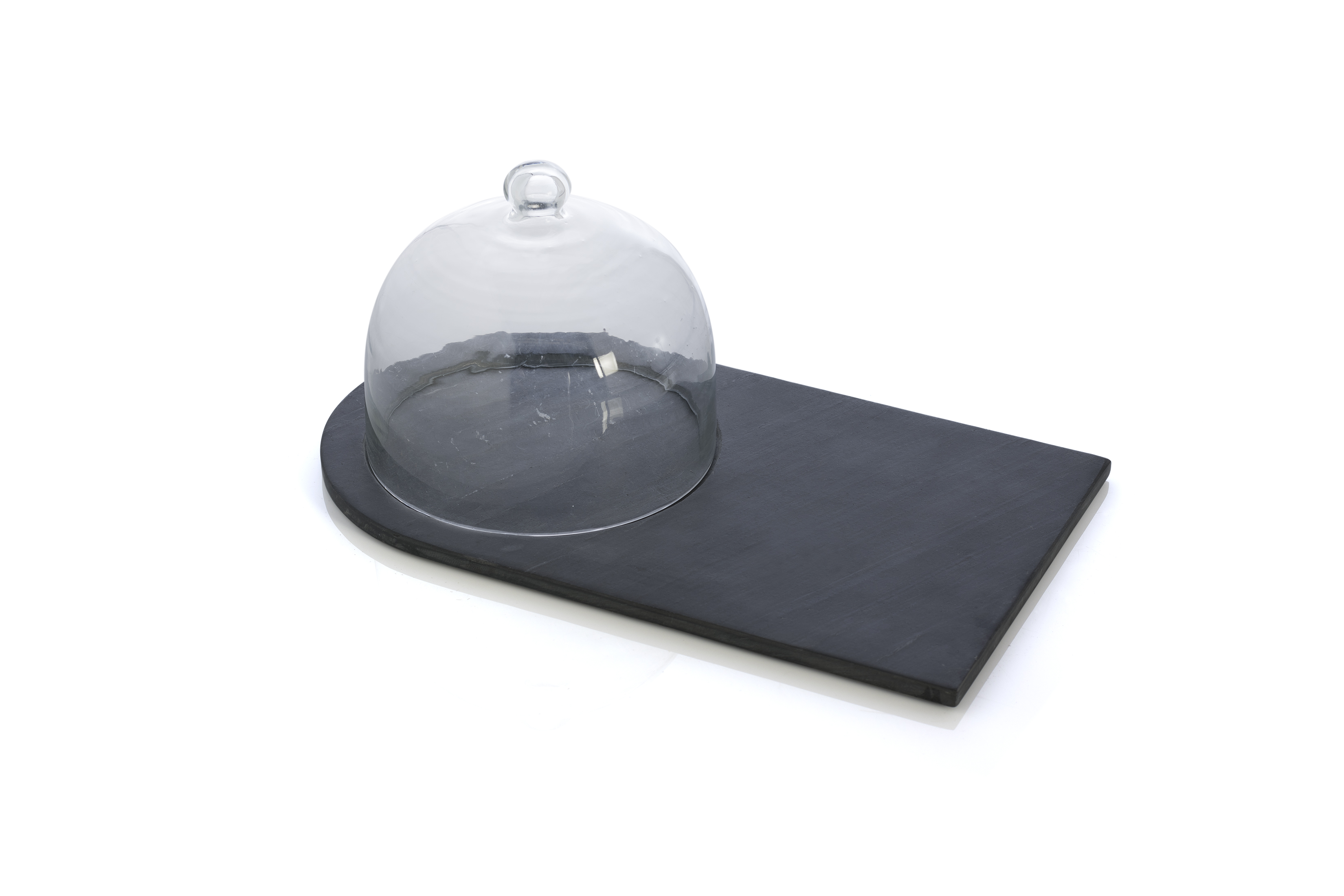 Piedmont Slate Cheese Board With Cloche - Shiraleah