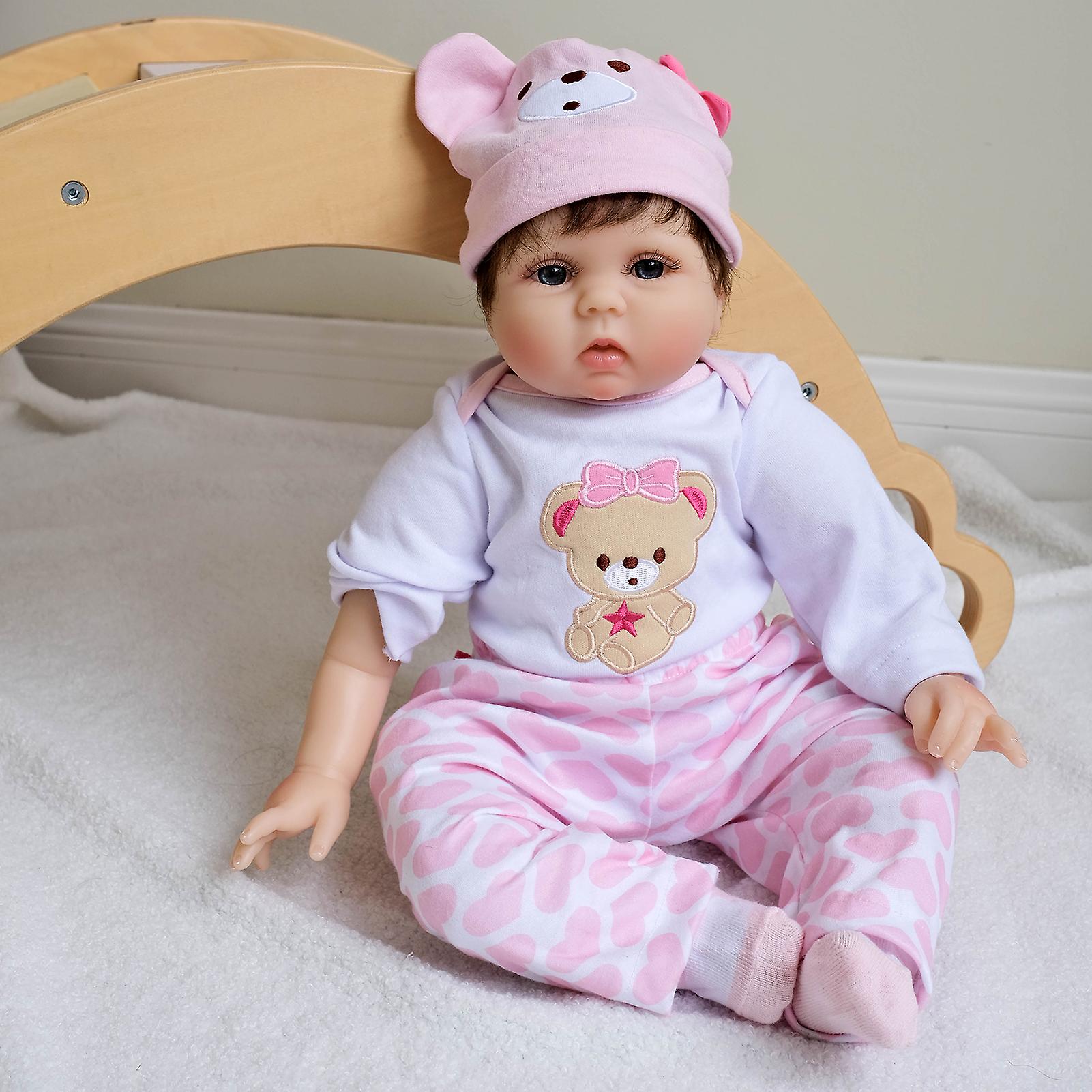 Reborn Baby Dolls 16 Inch，quality Realistic Handmade Babies Dolls Girls Soft Vinyl Silicone Lifelike Kids Gifts/toys No.201099